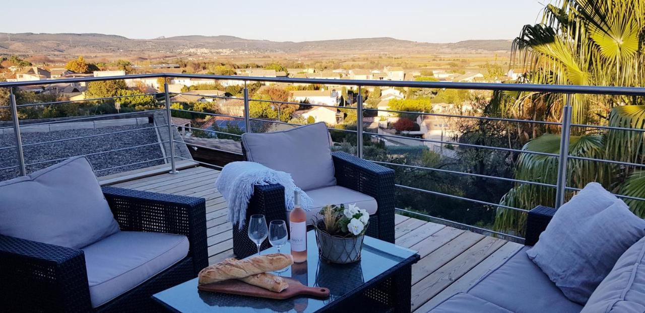 Beautiful Villa With A Stunning View Roujan ภายนอก รูปภาพ