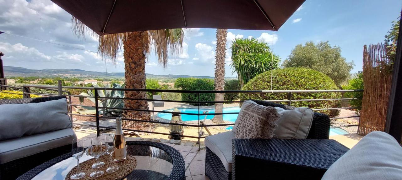 Beautiful Villa With A Stunning View Roujan ภายนอก รูปภาพ