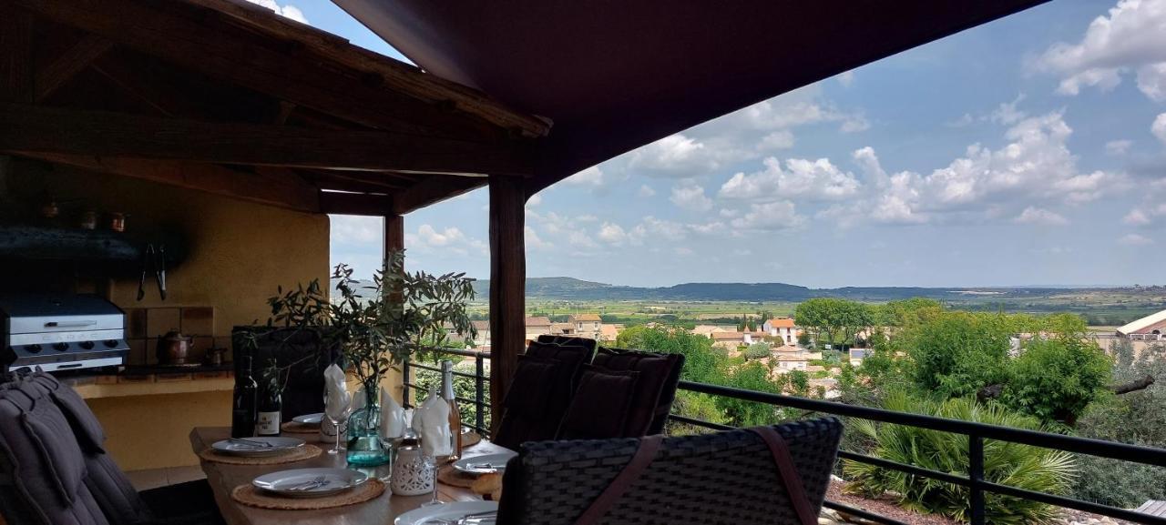 Beautiful Villa With A Stunning View Roujan ภายนอก รูปภาพ