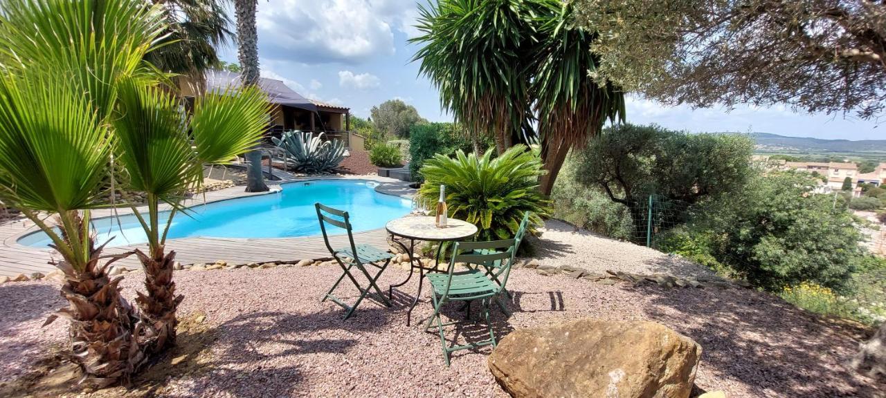 Beautiful Villa With A Stunning View Roujan ภายนอก รูปภาพ