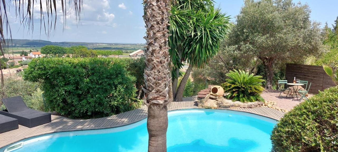 Beautiful Villa With A Stunning View Roujan ภายนอก รูปภาพ